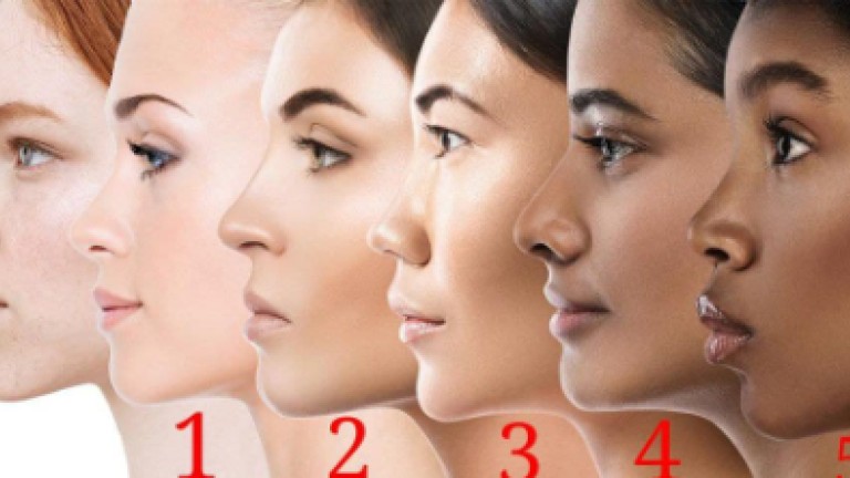 على مقياس من 1 إلى 6 اختاري لون بشرتج:
